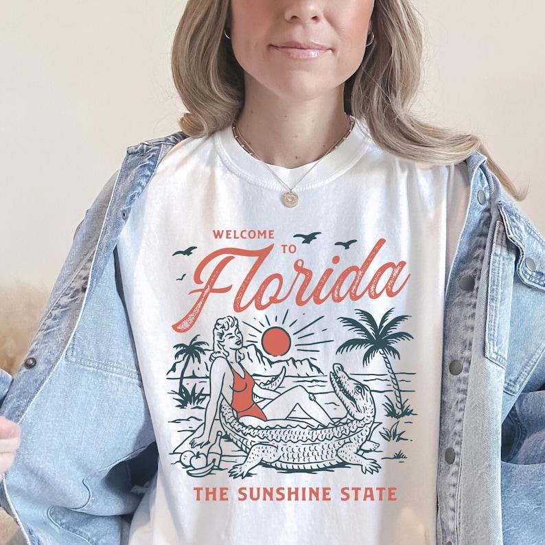 Florida Shirt Summer Vacation Girls Trip Shirt Florida Tee TShirt Florida Coquette Tee