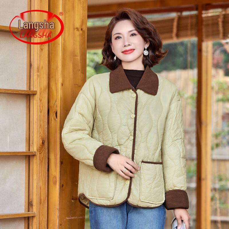 LangSha Women s Elegant Short Padded Winter Coat 4XL