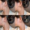 Gold plain ring earrings exaggerated atmosphere earrings simple circle earrings