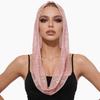Polyester Glitter Turban Sequin Hooded Headscarf Cyberpunk Pullover Hat  Women