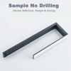 Adhesive Stainless Steel Kitchen Paper Towel Holder Large Tissue Hanger Wall Mounted Bathroom Organizer Hand Towel Rack Black