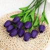 Mini Purple Tulip Artificial Flower for Wedding and Home Decoration