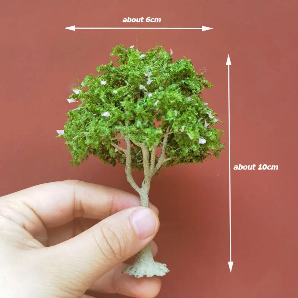 10-28cm Modelo de árvore de arame em miniatura boutique árvore verde para decoração de plataforma planta Modelo G/Ho/N escala trem ferrovia layout material