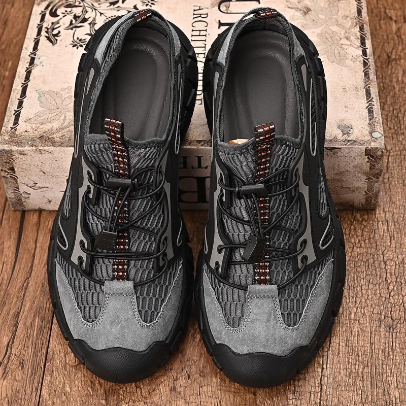 Fashion Fashion Breathable Sneakers Lightweight Mens Casual Shoes Lace Up Male Walking Trainers Quick Dry Wading Aqua Shoes Mesh Flats