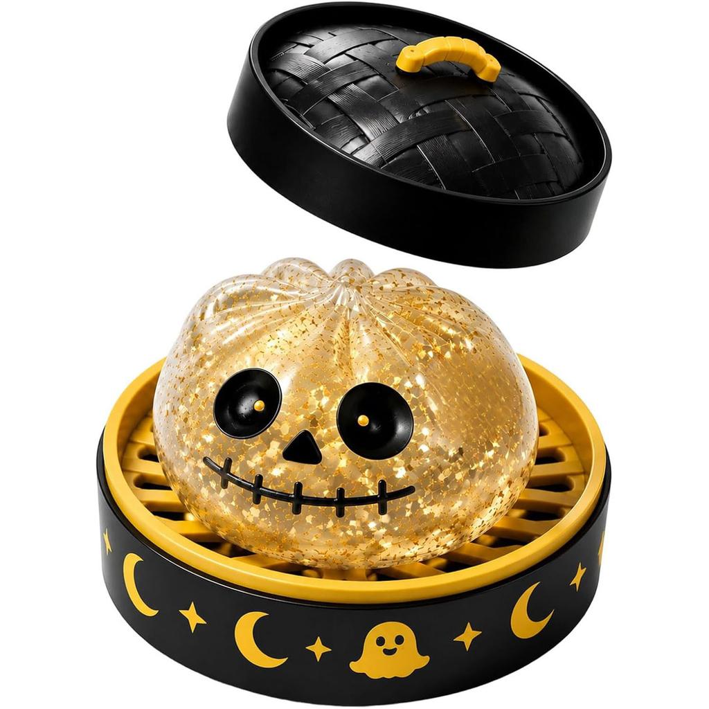 Halloween Ghost Bun Toy Maltose Squeeze Stress Relief Toy Gift Box Set Creative Funny Birthday Gift for Kids and Adults