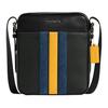 Hudson Series 21 Fashion Stripe Decorated Zipper Closure Leather Shoulder Crossbody Bag Small Women Bags Black CG471-QBV5H
