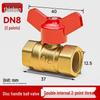 Heavy-Duty 1/2" Brass Ball Valve for Air and Water Pipes, Internal/External Thread