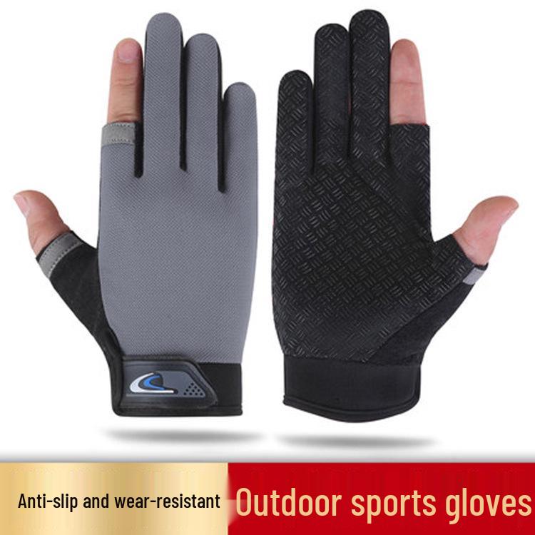 Unisex Summer Outdoor Cycling & Fishing Gloves - Fingerless, Sun Protection, Touchscreen Compatible, Breathable & Lightweight.