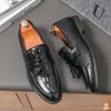 Luxusmarke Lederschuhe Braun Schwarz Slipper Quasten Herren Freizeitschuhe Hochzeit Büro Bankett Loafer Herren Mokassins