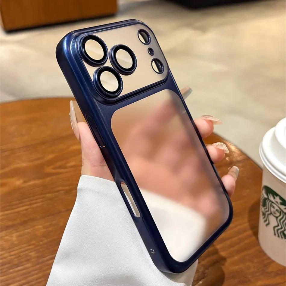 Luksusowe Pokrowiec Ultra Cienki z Matowego Twardego PC z Powłoką Galwaniczną dla iPhone 17 Air 16 15 14 13 12 Pro Max Ochrona Aparatu Matowe Odporne na Wstrząsy Pokrowiec