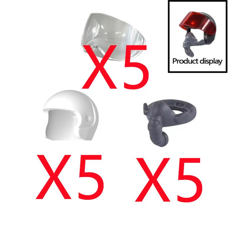 MOC Building Blocks Character Accessories Explosion-Proof Helmets Hats Gas Mask Knife Stands Mechanical Dog Drones DIY Toy Gift