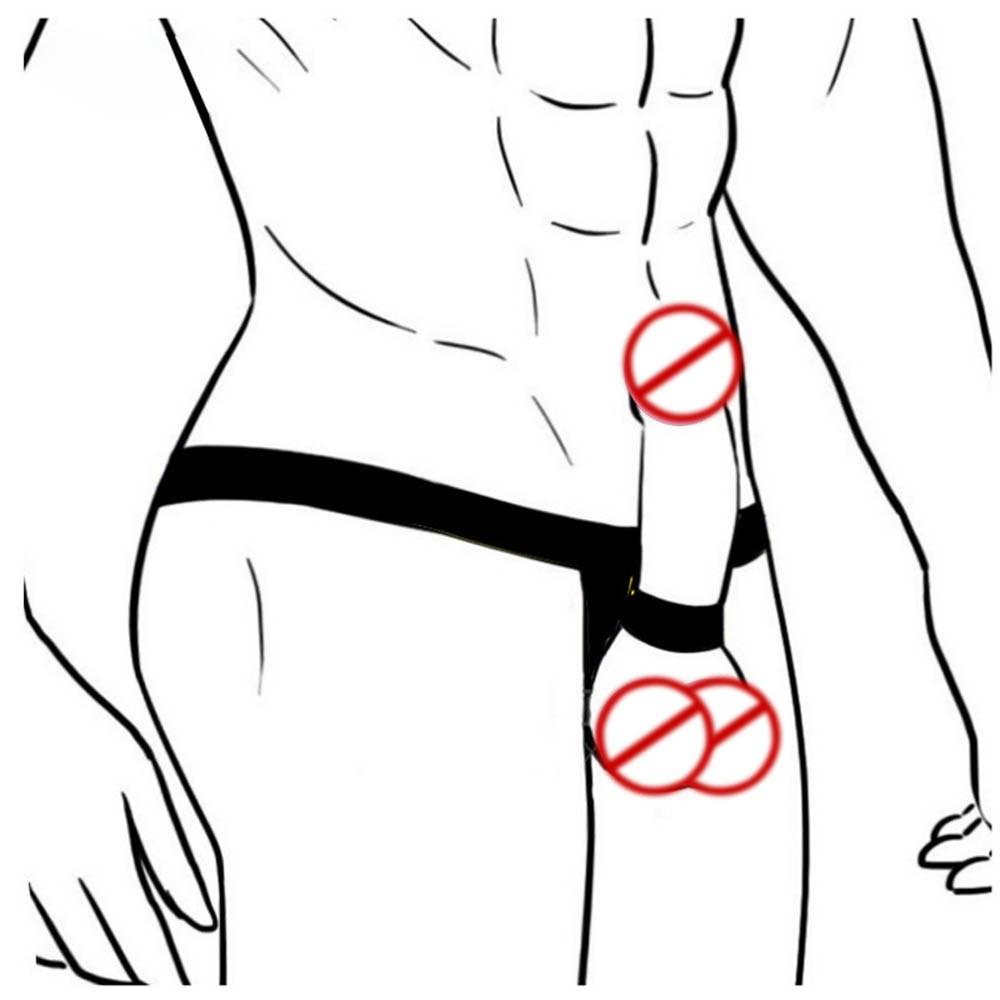 Pánské sexy kalhotky s tričkem Sissy Ring Lock Thong G-String spodní prádlo