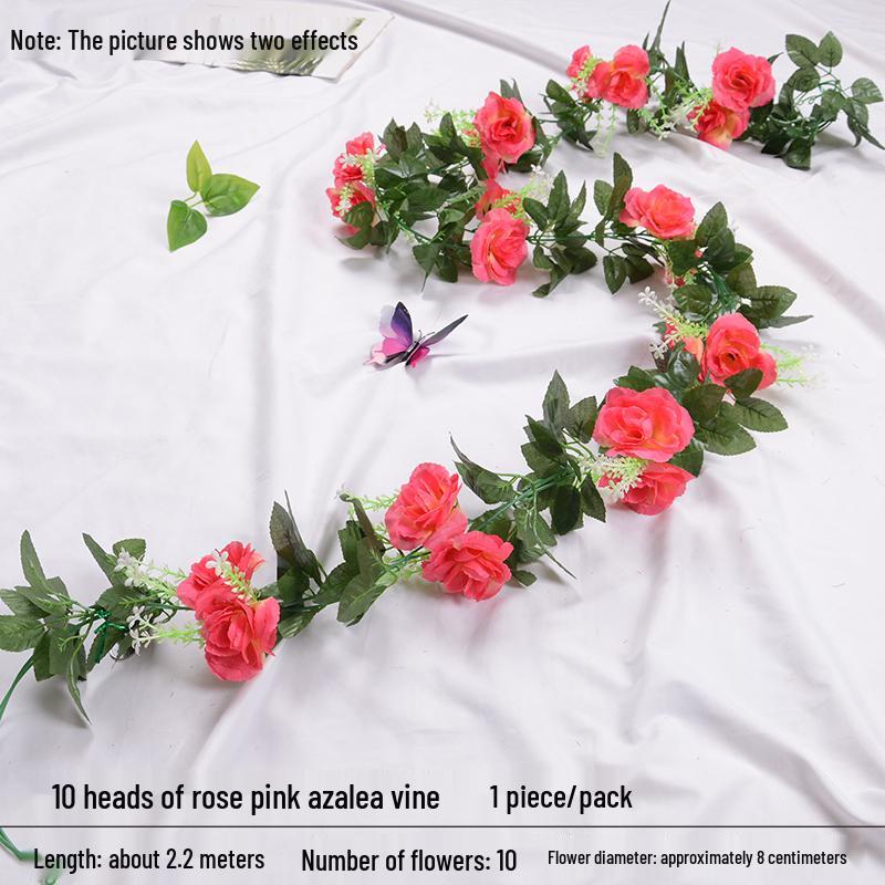 Artificial Rose Vine Floral Ceiling Decor
