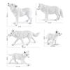Simulation Static Forest Animal White Wolf Model Wolf Cub Arctic Wolf Growling Wolf Static Ornament Set Toy