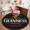 Guinness Draught Print Round Rug, Washable Floor Carpet, For Entryway Dorm Laundry Room Office Study, Home Decor Birthday Christmas Gift