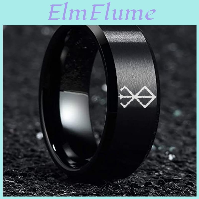 Peripherer Berserk Ring Gedenk-Anime Mode Einfach 7 Farben Kühl Laser Edelstahlring Herren Damen