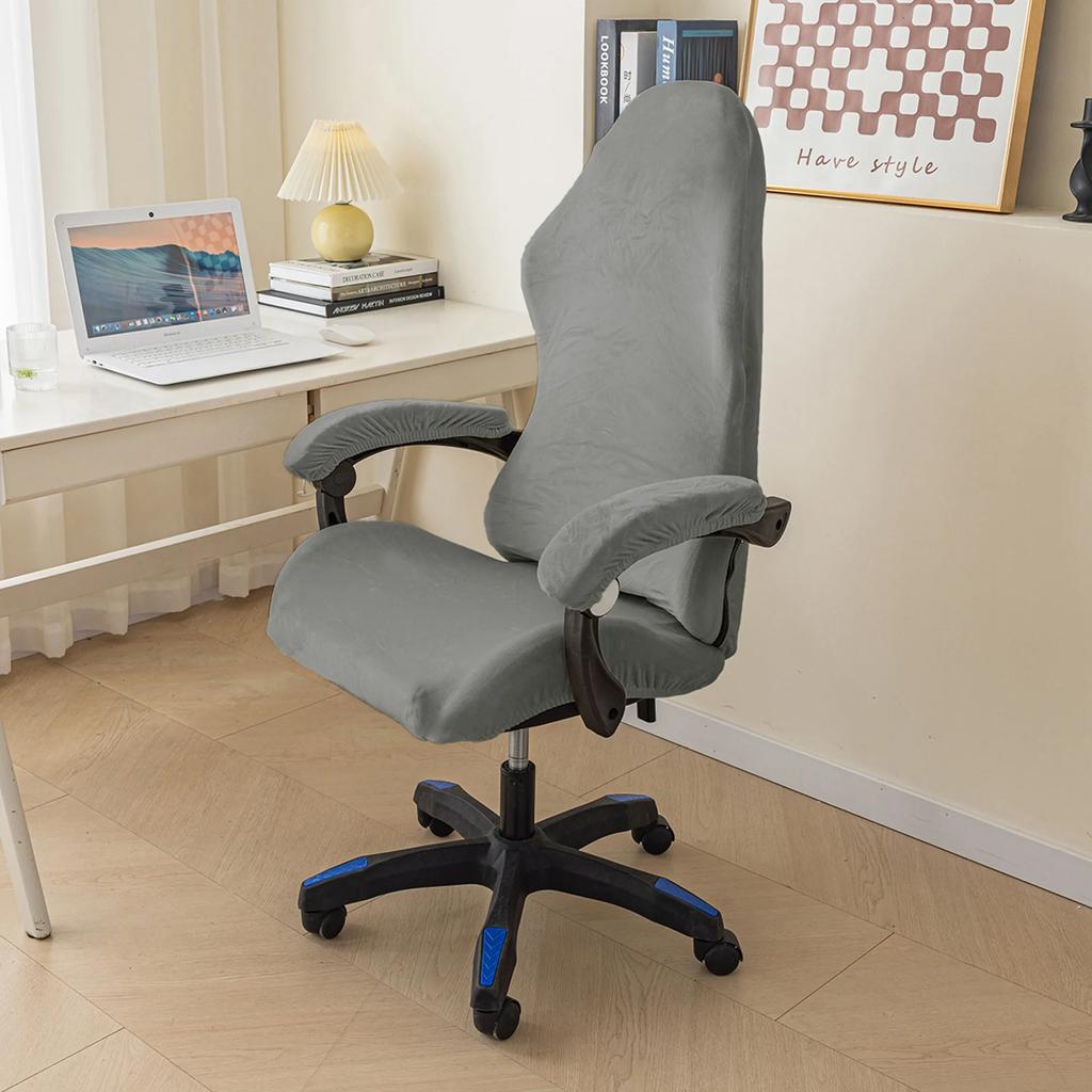 Soft Velvet Game Chair Cover for Office Internet Cafe Home Decor Computer Armrest Gaming Seat with Armrest Slipcovers 1Set/4Pcs