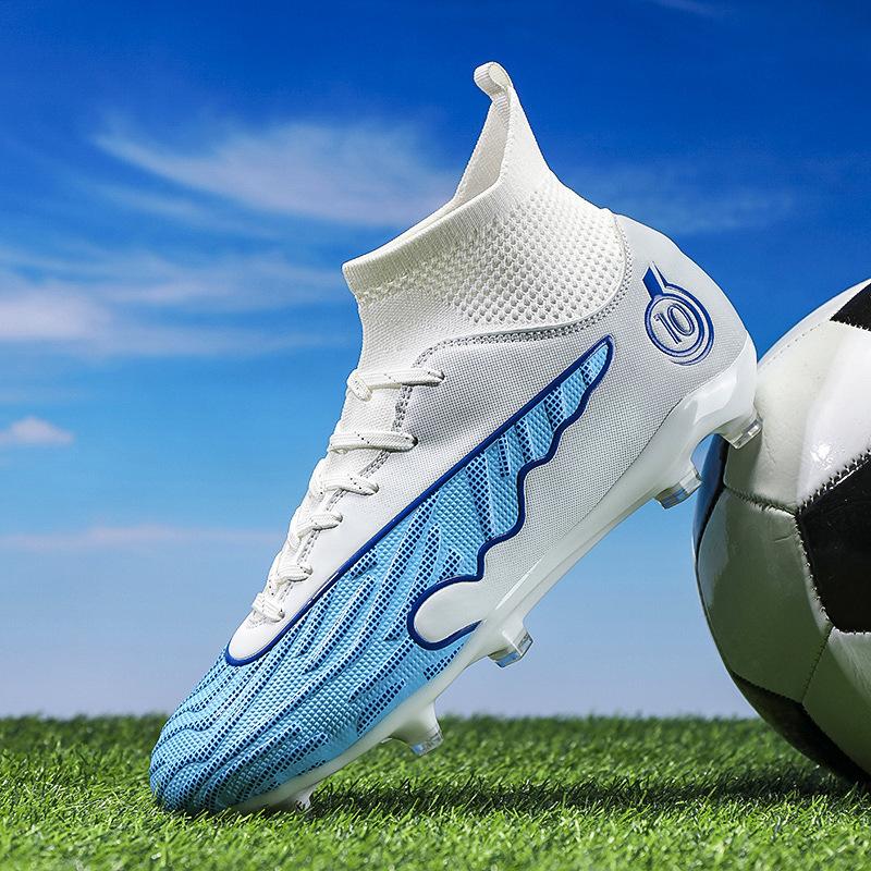 2025 New Football Shoes Men's and Women's High-top Long Nails Broken Nails Student Campus Football Game Training Shoes 2025
