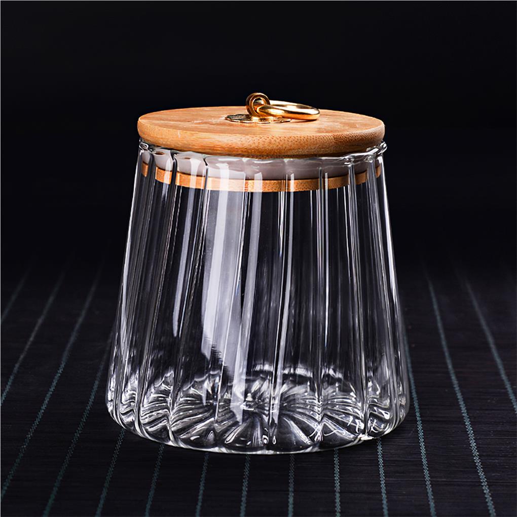 Glass Storage Jars Transparent Container with Lid Seasoning Bottle