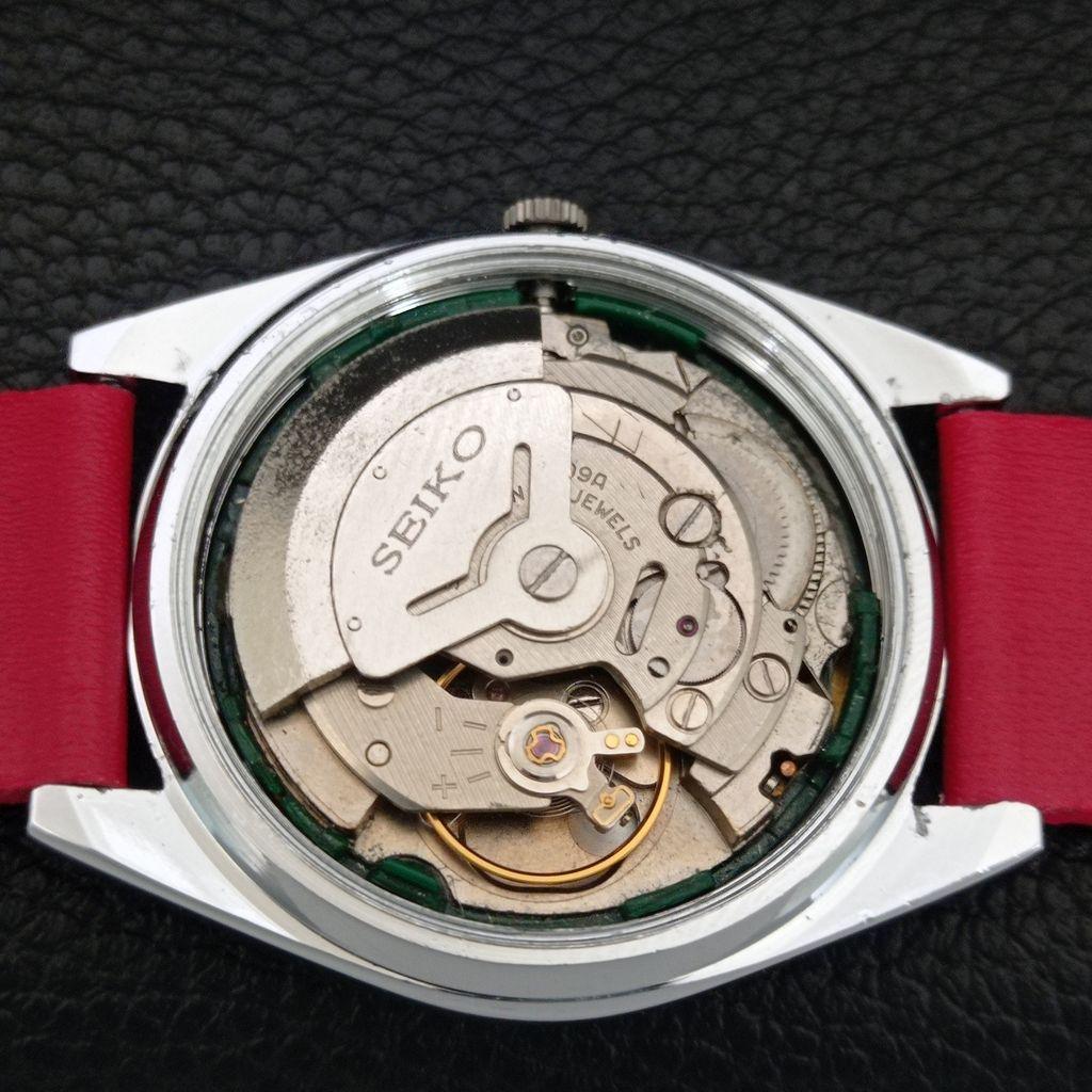 JAPAN VINTAGE REFURBISHED SEIKO 5 AUTOMATIC 6309A MENS RED DIAL WATCH A444304-1