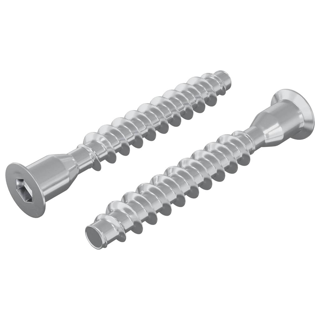 Confirmat Screws 2 Pcs Silver Ø7 X 50 Mm Metal