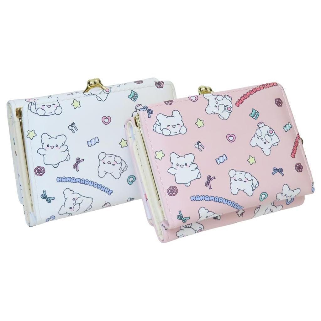 Aldi Hanamaru Obake Clasp White Wallet, HO1-2WH,