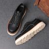 Echtes Leder Herren Freizeitschuhe Dicke Sohle Herren Sneaker Bequeme Trendige Herren Oxfords Schuhe Vielseitige Formelle Kleidung Schuhe