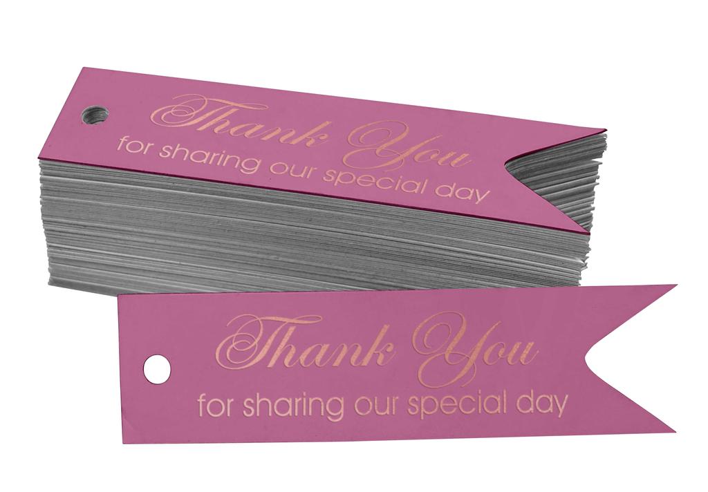 Inkdotpot Gold Foil Paper Hang Tags Thank You For Sharing Our Special Day Bridal Shower Favor Tags 100