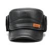Middle-Aged and Elderly Hat Men's Winter Warm Father Grandfather Leather Hat Velvet Old Man Ear Protection Flat Cap
