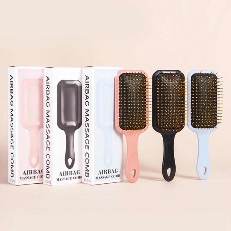 Detangling Massage Comb With Cushion Base Hair Brush And Durability ABS For Long Curly Hair Care