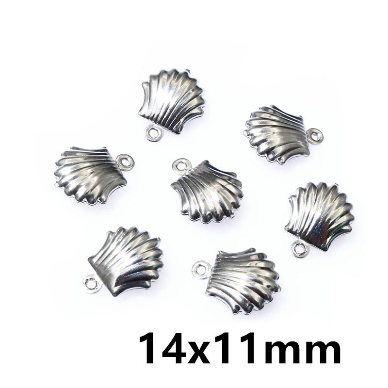 20pcs Shell Starfish Lobster Charms Pendant Stainless Steel Crafts DIY Jewelry Making Accessories for Necklace Bracelet Earrings