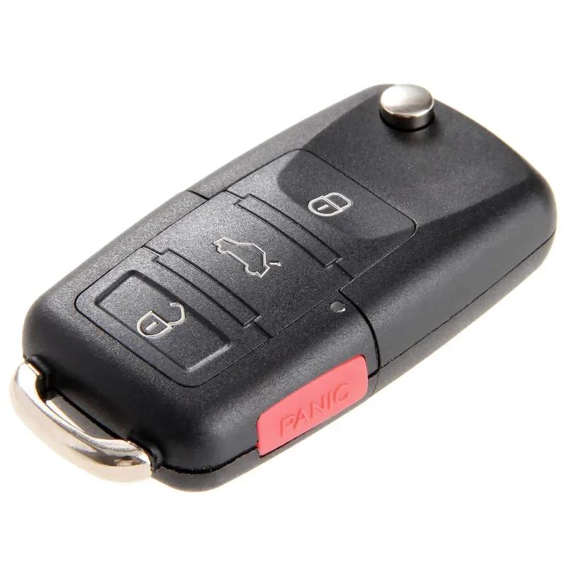 

3+1 Buttons Folding Car Remote Flip Key Fob Shell Case For BEETLE JETTA PASSAT Rabbit MK4 MK5 R32 GTI CC Key Case Covers