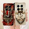 For Realme 13Pro 5G RMX3990 RMX3989 Phone Case For Realme 13 Pro 5G Cover Luxury A-Z Letters 2D Painted Silicone Casing