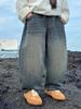 Autumn 2025 Fairy Tale Korean Style Soft Denim Gradient Wash Boys' Jeans - Comfortable, Versatile Long Pants