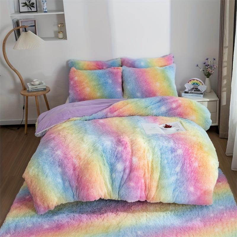 

3шт плюшевый пододеяльник, удобный постельный комплект пододеяльник * 1 + наволочка * 2, мягкий и приятный для кожи, подходит для всех сезонов UStwin173x229cm