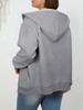 Plus Size Women's Winter Zipper Hoodie Cardigan - Solid Color, Lambswool Lined, US Sizes