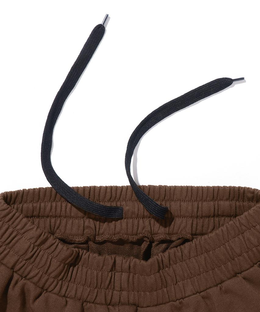 GAKKAI UNIONS One-Pleat Wide Sweatshirt Cargo Pants Brown