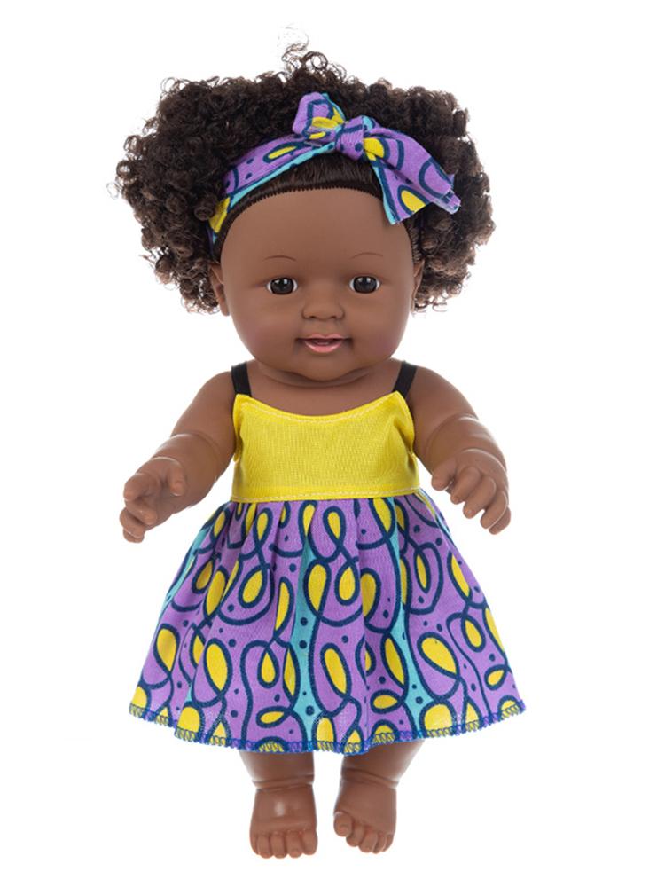 Doll Toy 30cm Curly Hair Lifelike Soft Baby Doll Toy Play Set for Kids for Home