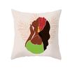 Nordic Abstract Women's Peach Leather Velvet Printed Pillowcase Home Fashion Bedside Sofa Office Cushion Cover