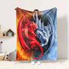 Fire Ice Dragons Flannel Blanket Throw Blanket Soft Warm Sofa Bed Camping Home Decor Unique Christmas Gift Cs922108