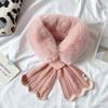 Korean Style Furry Neck Gaiter Women Autumn Winter Thickened Fish Tail Cross Fur Collar Faux Rex Rabbit Fur Warm Knitted Plush Neck Cover