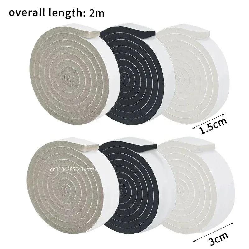 2M Sponge Foam Seal Strip Tape Adhesive Anti Collision Soundproof Weather Stripping for Doors Windows Furniture Protection