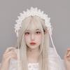Handmade Bow Lace Headband Japanese Girl Lolita Hairpin Soft Cute Two-dimensional Headgear Cute Sister Hair Accessories