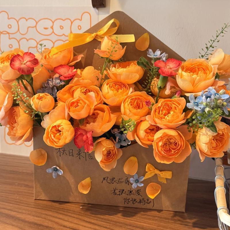 5Pcs Creative Envelope Flower Boxes Hand-Folded Flowers Gift Bag Florist Bouquet Packaging Materials Diy Wedding Party Supplies