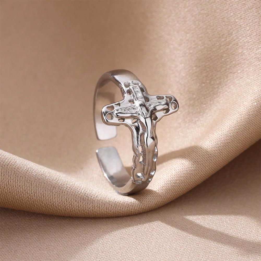 Religion Egyptian Ankh Crucifix Necklaces Gold Color Cross Charm Choker Stainless Steel Symbol of Life Jewelry Gifts Women Men