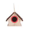 Hölzernes Vogelhaus Gartendekoration Außen Hängende Vogelnestbox mit Sitzstange für Kolibris