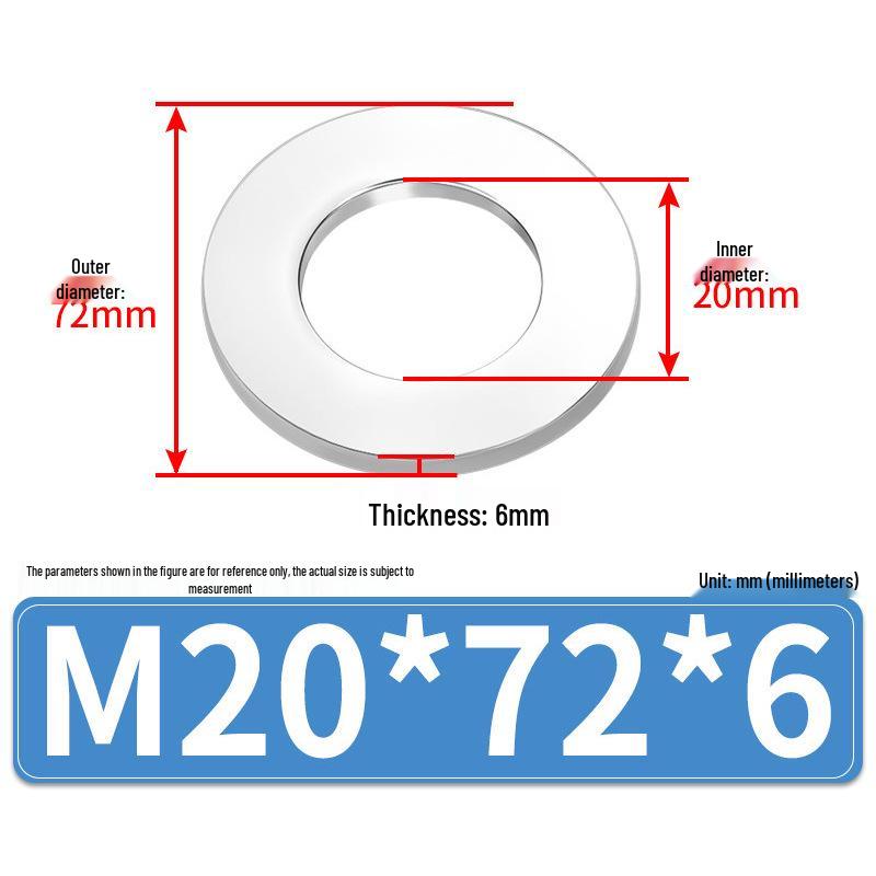 Jin Juntai Thick & Thin Stainless Steel Flat Washer, Round M10-M36