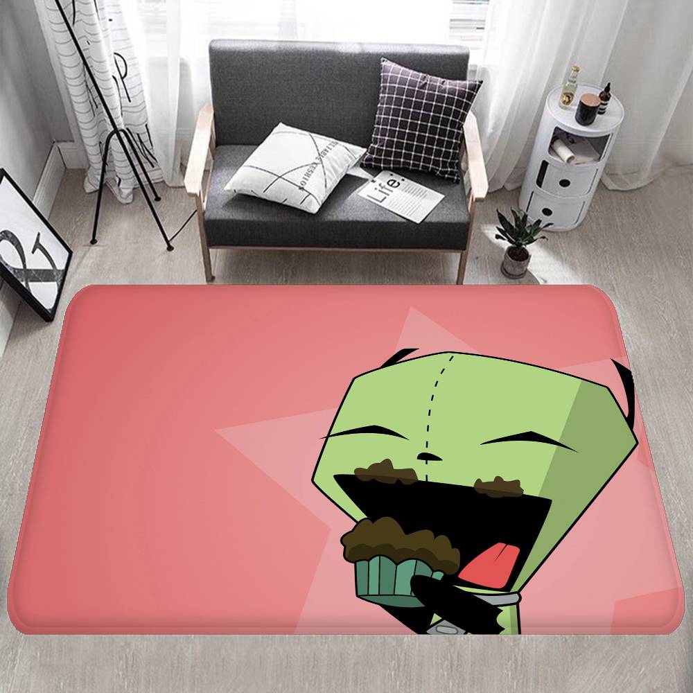 Anime I-Invader Zim Entrance Door Mat Nordic Style Bedroom Living Room Doormat Home Balcony Anti-Slip Modern Home Decor