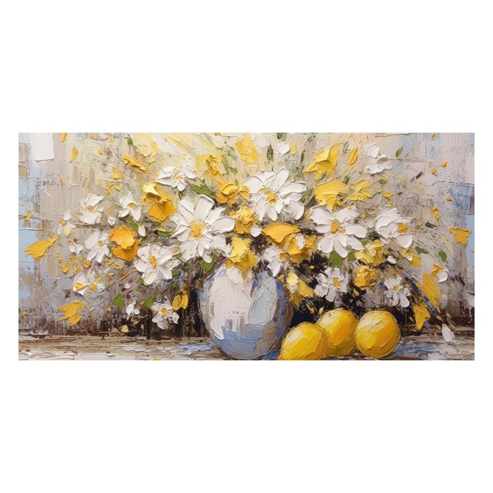 

Картина на холсте Абстрактная печать на холсте Элегантная кремовая флора Идеально подходит для декора гостиной, настенная художественная картина 20x40cm