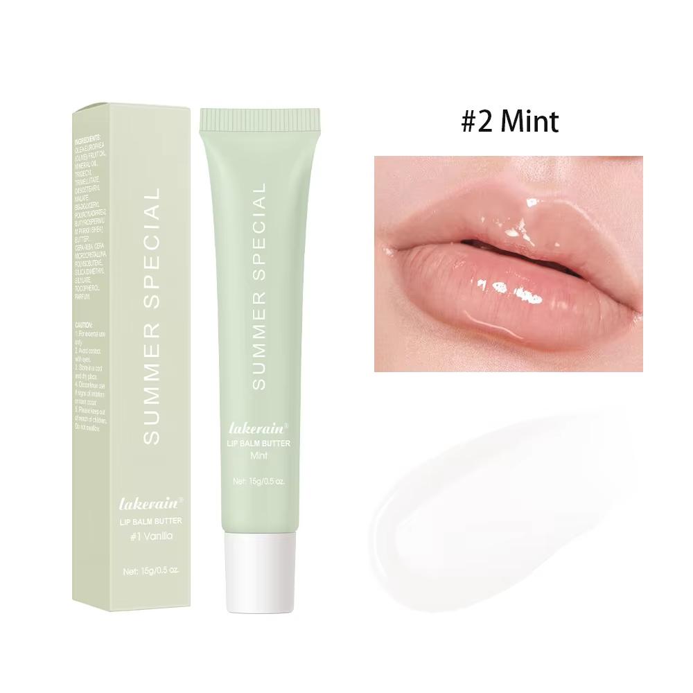 Summer Lip Balm Moisturizing Mirror Lip Gloss Lip Vanilla Mint Iced Coffee Cake Smell Lipstick Transparent Lip Oil Makeup